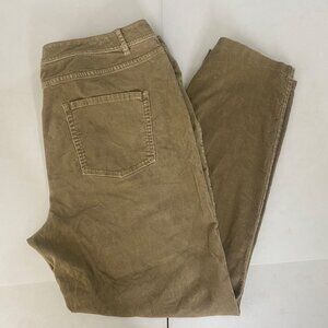 Coldwater Creek Classic Fit Corduroy Pants Womens‎ Size 16 Khaki Tan